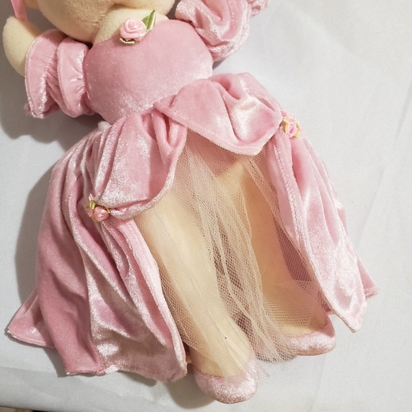 Ava's Room Ballerina Teddy Bear Princess Door Hanger Stuffed Animal Plush Pink - Picture 6 of 8